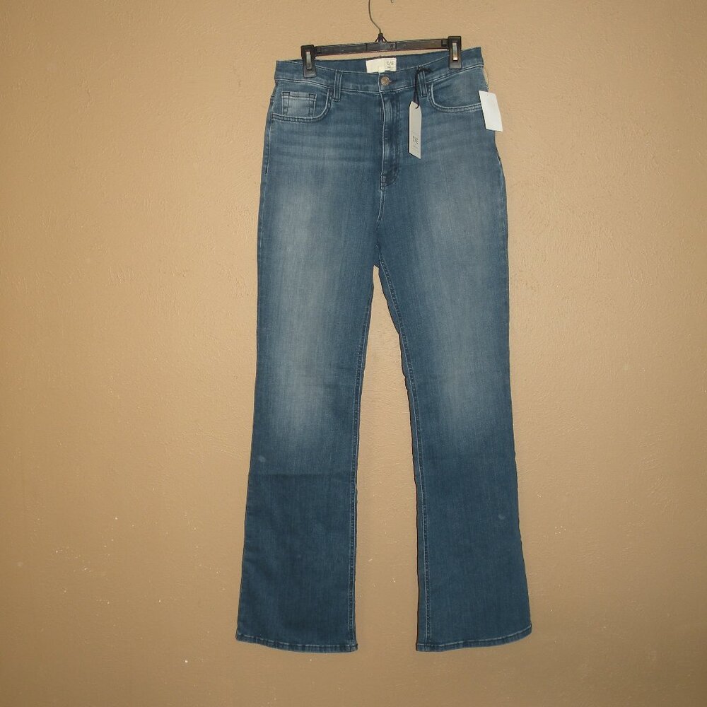 NWT C/E by Current Elliott High Rise Flare Jeans Blue Denim Sz 32